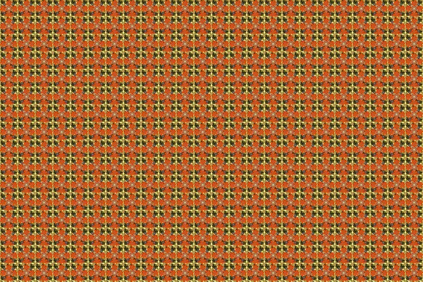 Rastrový Květinový Vzor Oranžových Hnědých Béžových Barvách Bezešvé Květinové Pozadí — Stock fotografie