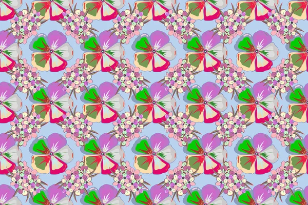 Nahtloses Blumenmuster Multicolor Nahtlose Blumenmuster Raster Abstrakten Floralen Hintergrund — Stockfoto