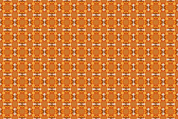 Elegancki Rastrowy Klasyczny Bezszwowy Wzór Płynna Abstrakcyjna Ozdoba Pomarańczowych Żółtych — Zdjęcie stockowe