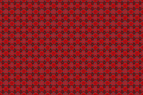 Elegant Raster Classic Seamless Pattern Seamless Abstract Texture Black Red — Stock Photo, Image