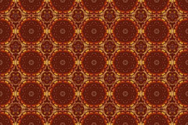 Zarif kahverengi, kırmızı ve sarı, çiçekli ve Mandala elementli. Güzel el yapımı çizimler..