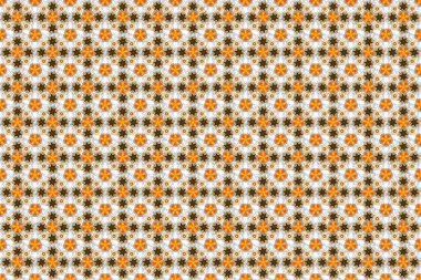 Gri, turuncu ve sarı gradyanlı altıgen şekilli, pürüzsüz tekrar eden geometrik desen. Raster illüstrasyonu.