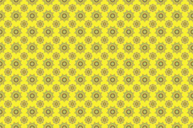 Raster illüstrasyonu. Canlı yineleme - kolay yapmak için pürüzsüz desen herhangi bir hatları doldurmak için kullanın. Yeşil ve sarı renkte çiz.