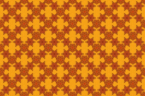 Kesik kağıt dantel dokusu, raster tül arka plan turuncu, sarı ve kahverengi kıvrımlı desen. Raster illüstrasyonu.