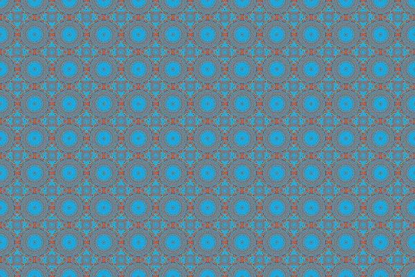 Raster Illustration Damask Seamless Floral Pattern Gray Pink Blue Colors — Stock Photo, Image