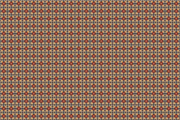 Raster Naadloos Achtergrond Patroon Met Tropische Bladeren Bloemen Bruine Oranje — Stockfoto