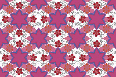 Raster illüstrasyonu. Şatafatlı, pürüzsüz morumsu desen, pembe ve gri süslemeli stilize dalgalar..