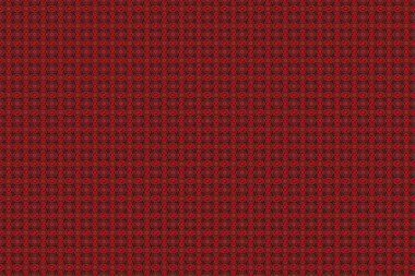 Çiçek duvar kağıdı. Şık bir şekilde stilize edilmiş çiçekler. Raster küçük çiçekler, kahverengi, kırmızı ve siyah renklerle kusursuz desenler..