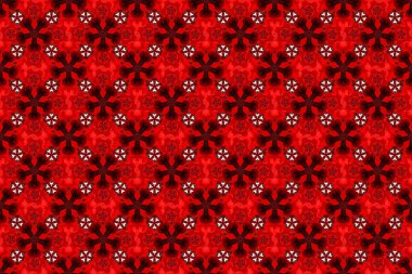 Kırmızı, pembe ve menekşe rengi dikişsiz desen. Düşük polyester desenli illüstrasyon. Soyut raster dokusu.