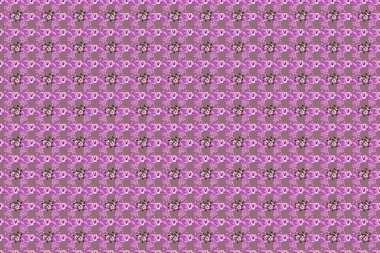 Raster el boyaması çiçekler. Pembe, kahverengi ve mor renkli küçük çiçeklerle kusursuz desen.