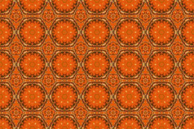 Kartlar için dekoratif arka plan, davetiyeler, sarı, turuncu ve kahverengi web tasarımı. Raster kusursuz geometrik desenler. Eski dokular. Retro dijital kağıt.