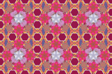 Pembe, mor ve morumsu renklerde pürüzsüz bir desen. Güzel suluboya çiçekler, parlak tablolar ilham verici çiçek desenleri..