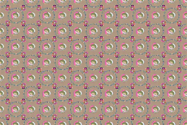 Design Verão Folha Padrão Natural Nas Cores Rosa Azul Padrão — Fotografia de Stock