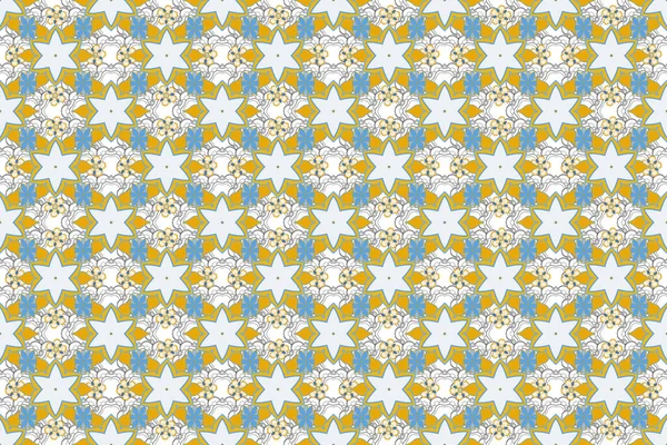Textura Abstracta Sin Costuras Con Elementos Repetitivos Grises Azules Amarillos —  Fotos de Stock