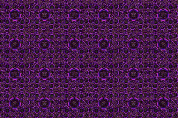 Винтажный Дизайн Пестрыми Орнаментами Абстрактный Растровый Бесшовный Рисунок Фиолетовыми Фиолетовыми — стоковое фото