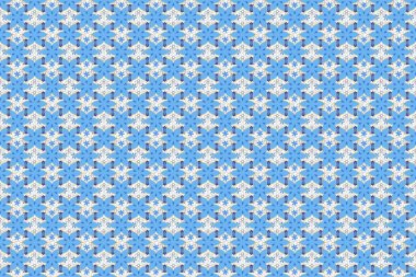 Gri ve mavi renklerle ışıldayan arkaplan çizimi. Raster kusursuz Noel süsü deseni.