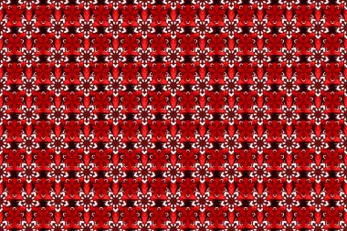 Duvar kağıdı, Noel süsü, konfeti, tekstil, ambalaj için soyut, parlak tasarım. Pembe, bej ve kırmızı renklerde yıldızsız desen. Tatil sembolü.