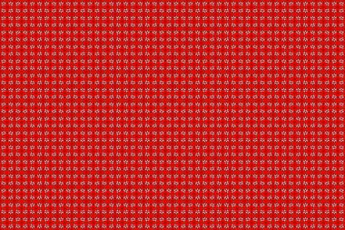 Stilize süs. Tatil için mükemmel. Raster sim desenli, kahverengi, pembe ve kırmızı elementlerle..