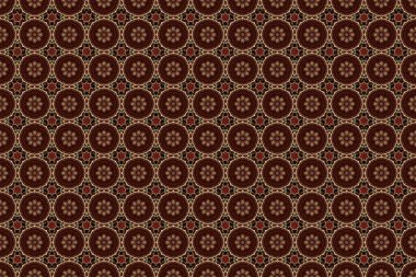 Dekoratif tasarım unsuru filigran hat sanatı. Yeşil, kırmızı ve kahverengi klasik barok süsü. Raster illüstrasyonu. Retro pürüzsüz desenli antika akanthus.