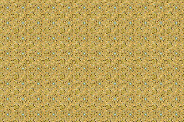 Kesik kağıt dantel dokusu, raster tül arkaplan, yeşil, sarı ve gri renkli girintisiz desen. Raster illüstrasyonu.