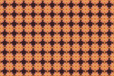 Beyaz, turuncu ve kahverengi renklerde pek çok küçük sevimli çiçeğin kusursuz deseni. Raster oldukça eski çiçek desenli - pürüzsüz arkaplan.