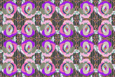 Sarı ve yeşil çiçekli bahar çiçekleri. Motley illüstrasyonu. Moda baskıları için zarif bir şablon. Küçük renkli çiçekler. Küçük çiçekte şirin desenler.