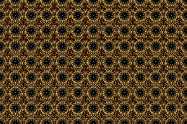 Kartlar için dekoratif arka plan, davetiyeler, sarı, yeşil ve kahverengi web tasarımı. Retro dijital kağıt. Raster kusursuz geometrik desenler. Eski dokular.