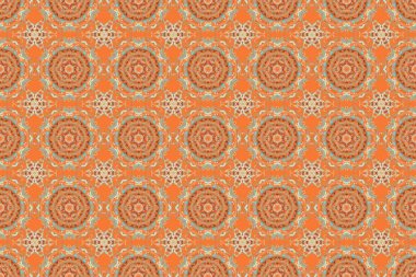 Çerçeve, kurdele, bayrak ve mandalalar için metal elementler. Raster gradyan, pürüzsüz doku. Gerçekçi, soyut, kusursuz desen. Zarif turuncu, mavi ve bej raster şablonu.