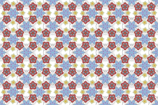 Für Hintergründe Textilien Geschenkpapier Grußkarten Raster Illustration Romantisches Nahtloses Muster — Stockfoto