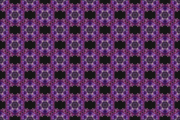 Raster kusursuz geometrik desenler. Kartlar, davetiyeler, morumsu web tasarımı, mor ve mor renkler için dekoratif arka plan. Eski dokular. Retro dijital kağıt.