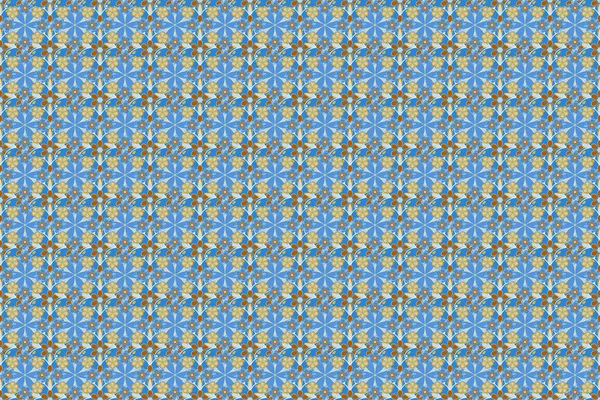 래스터의 전형적 패턴이지 프린트가 귀엽네요 노란색 오렌지색 파란색 반복되는 원소가 — 스톡 사진