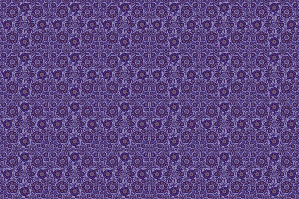 Retro seamless pattern antique style acanthus. Raster illustration. Decorative design element filigree calligraphy. Violet and purple vintage baroque ornament.
