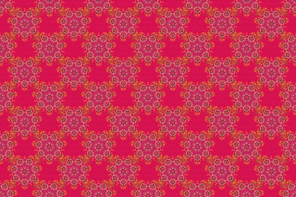 Adorno Oriente Tradicional Rama Clásica Inconsútil Patrón Rosa Púrpura Rojo —  Fotos de Stock