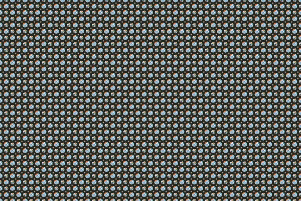 Floral Vintage Seamless Pattern Black Blue Gray Colors Cute Poppy — Stock Photo, Image