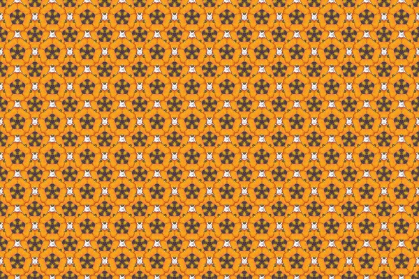 Abstraktes Rasternahtloses Muster Braunen Orangen Und Gelben Farben Für Einladungsvorlagen — Stockfoto