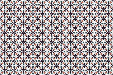 Barok tarzında kusursuz desenli doğu süsü. Geleneksel klasik raster deseni mavi, gri ve pembe. Damask tasarımı.