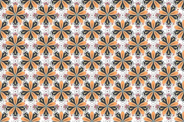 Растертые Блестящие Кружева Стилизованные Цветы Пайсли Открытая Ткань Тонкий Абстрактный — стоковое фото