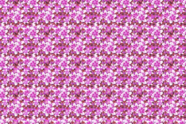 Lenço Seda Com Flores Plumeria Nas Cores Vermelho Violeta Rosa — Fotografia de Stock