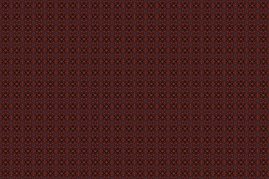 Gri, kahverengi ve kırmızı renklerde Victoria dönemi arkaplanı. Kusursuz damaske deseni. Raster illüstrasyonu.