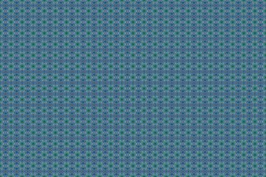 Yeşil ve mavi renklerde. Raster illüstrasyonu. Ikat damaske desensiz arkaplan fayansı.
