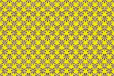 Turuncu, sarı ve pembe renkli yıldız desenli ve klasik süslemeli. Raster kusursuz bir geçmişi var. Karmaşık yıldızlı lüks, kusursuz bir desen. Çok renkli dekorasyonlar.