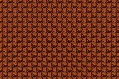 Haşhaş çiçekleriyle optik yanılsama. Raster çizimi iç tasarım, baskı, web ve tekstil tasarımı için iyidir. Çiçeklerin turuncu, siyah ve kahverengi renklerdeki kusursuz dokusu..
