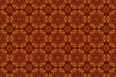 İple bağlanmış, turuncu, kırmızı ve siyah renklerde balık ağı deseni. Raster duvar kağıdı.