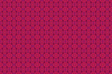 Tekstil baskısı, baskı ya da kumaş için doğu süsü. İslami raster tasarımı. Mor, kırmızı ve morumsu renklerde kusursuz desen.