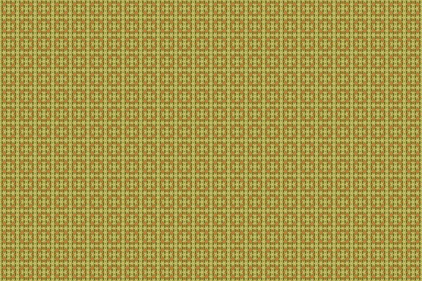 Rastrowa Ilustracja Płynny Wzór Uroczymi Kwiatami Kolorze Zielonym Brązowym Pomarańczowym — Zdjęcie stockowe