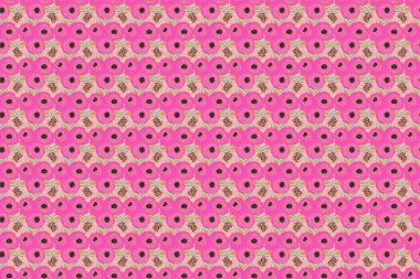 Küçük çaplı çiçeklerdeki basit, şirin, pürüzsüz desen. Pembe, gri ve yeşil renkli küçük çiçekler. Çiçeksiz arka plan imalat, duvar kağıtları ve yapıştırma kitabı.