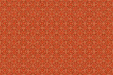 Soyut çiçekli kraliyet duvar kağıdı. Raster tarzı bir süs. Damask, gri, kırmızı ve turuncu renklerde, kusursuz çiçek deseni..