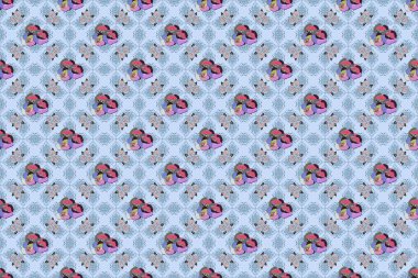 Doğa çok renkli çiçekler. Mavi ve gri renklerde pürüzsüz desenler..