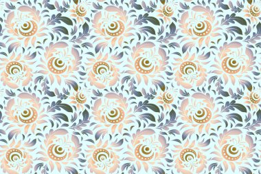 Çok renkli dekorasyonlar. Raster kusursuz bir geçmişi var. Karmaşık yıldızlı lüks, kusursuz bir desen. Kahverengi ve bej renkli yıldız desenleri ve klasik süslemeler.