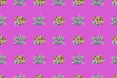 El çizimi çiçek deseni, karışık dekoratif çiçekler. Raster renksiz çiçek deseni..